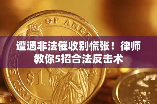 武汉遭遇非法催收别慌张！律师教你5招合法反击术