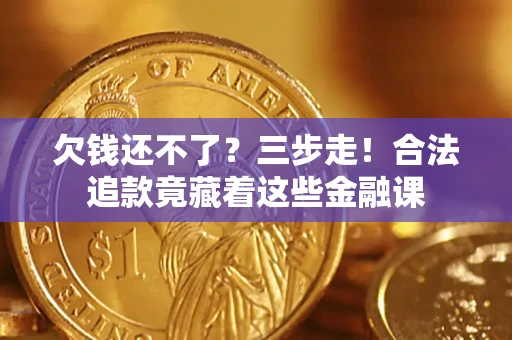 武汉欠钱还不了？三步走！合法追款竟藏着这些金融课